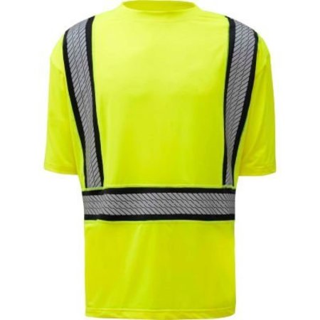GSS SAFETY GSS Safety Class 2 Onyx Two-Tone Anti-Snag T-Shirt w/Segment Tape-Lime-3XL 5701-3XL